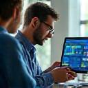 IT consultant discussing project